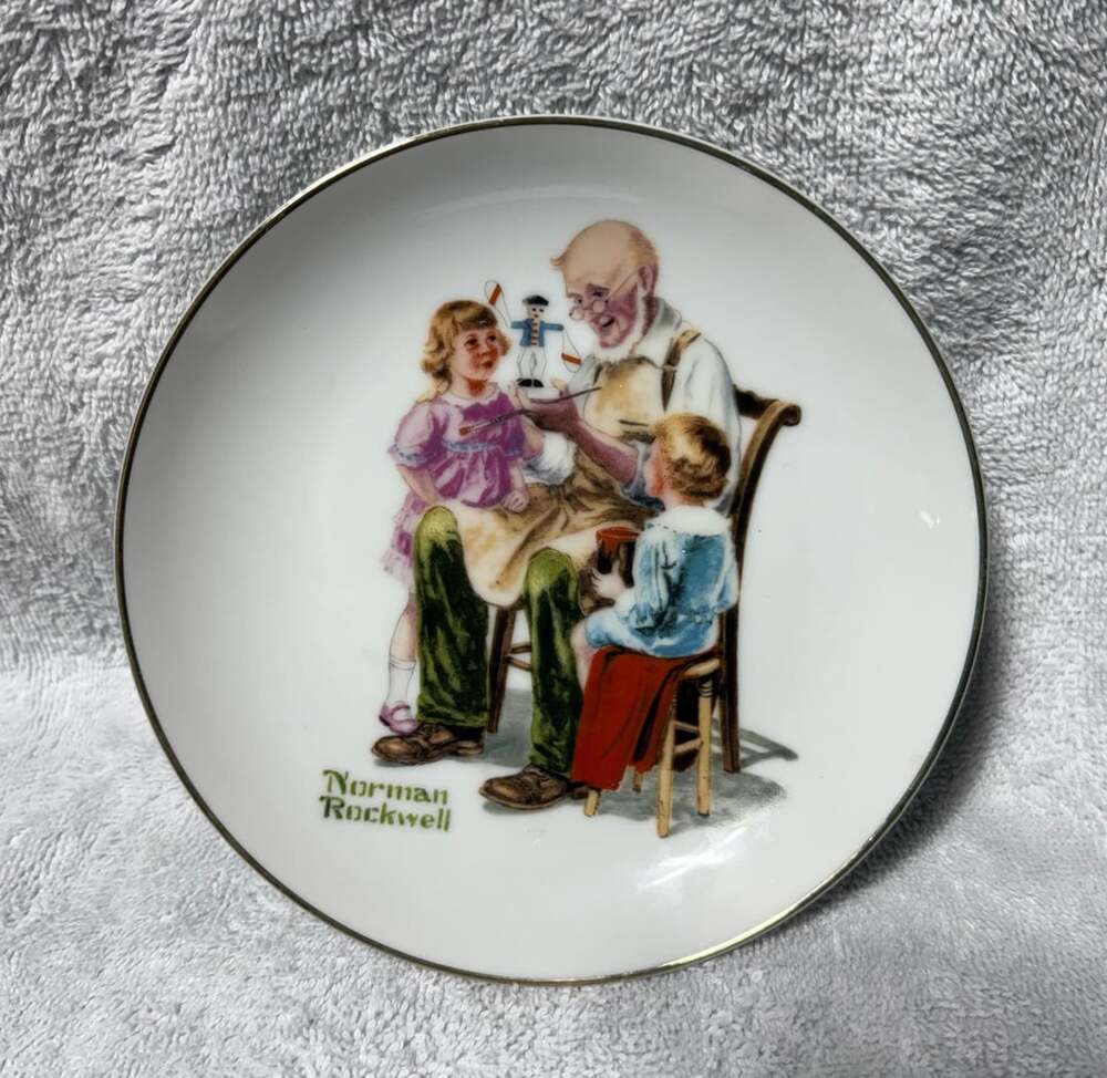 Norman Rockwell The Toymaker Collector Plate 6.5 Inch